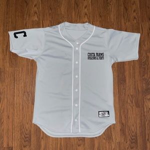 Light Grey Retro Baseball Jersey